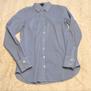 Ann Taylor Striped Button Down Top